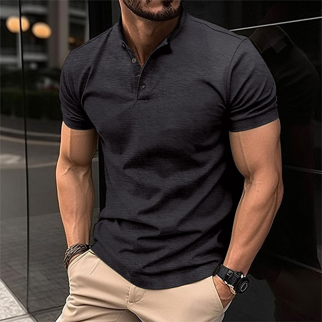 Alexander | Stylisches Kurzarm Henley Polo - Elle Zürich