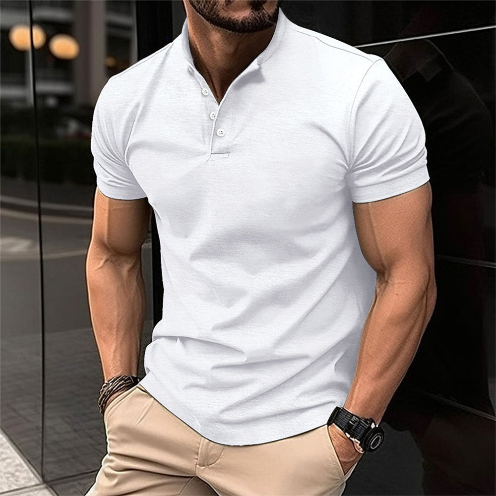 Alexander | Stylisches Kurzarm Henley Polo - Elle Zürich