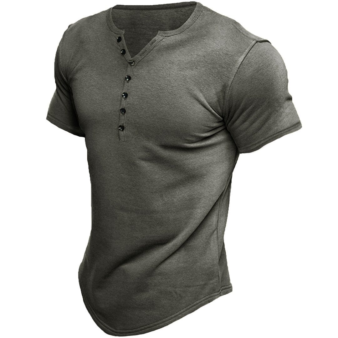 Anton | Enganliegendes T-Shirt mit Knöpfen - Elle Zürich