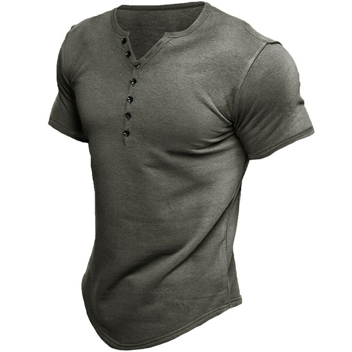 Anton | Enganliegendes T-Shirt mit Knöpfen - Elle Zürich