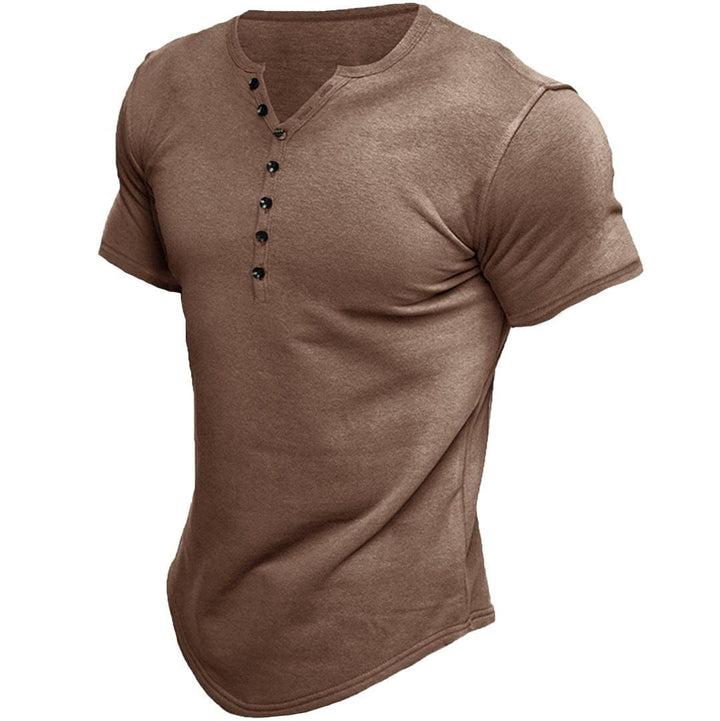 Anton | Enganliegendes T-Shirt mit Knöpfen - Elle Zürich