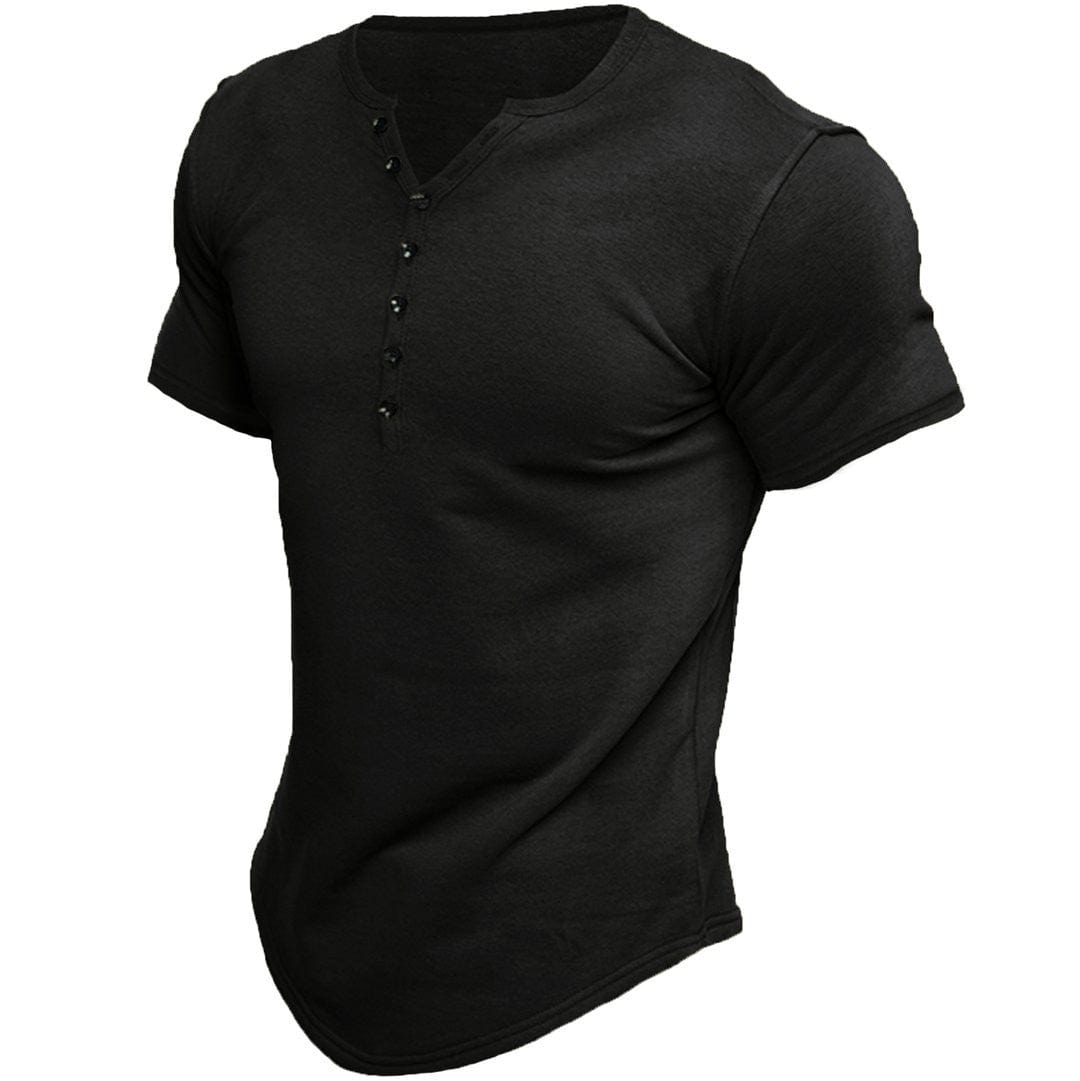 Anton | Enganliegendes T-Shirt mit Knöpfen - Elle Zürich