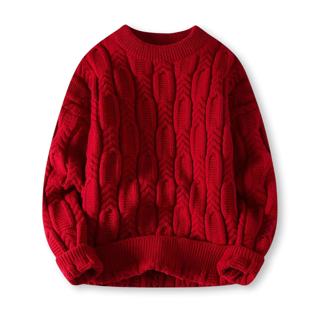 Stefan | Herren Kuscheliger Zopfmuster Pullover für Winterkomfort - Elle Zürich