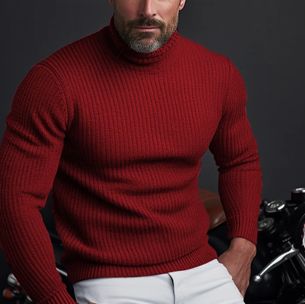 Armin | Herren Rippstrick Rollkragenpullover für den Winter - Elle Zürich