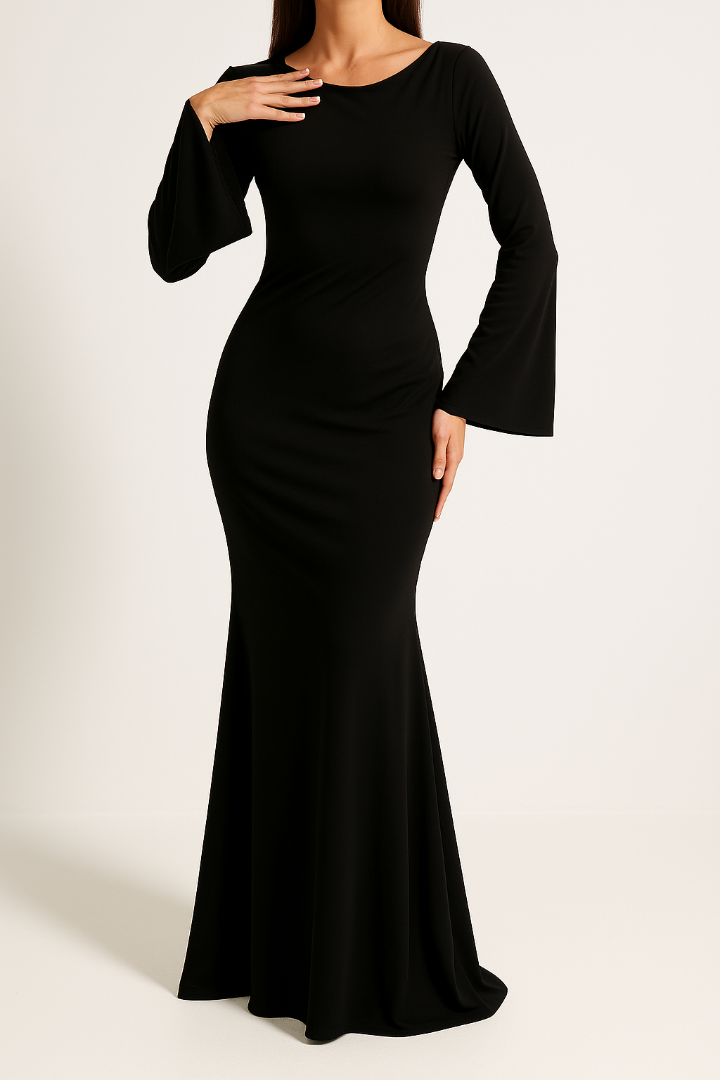 Daniela | Damen Winter Langarm Maxikleid - Elle Zürich