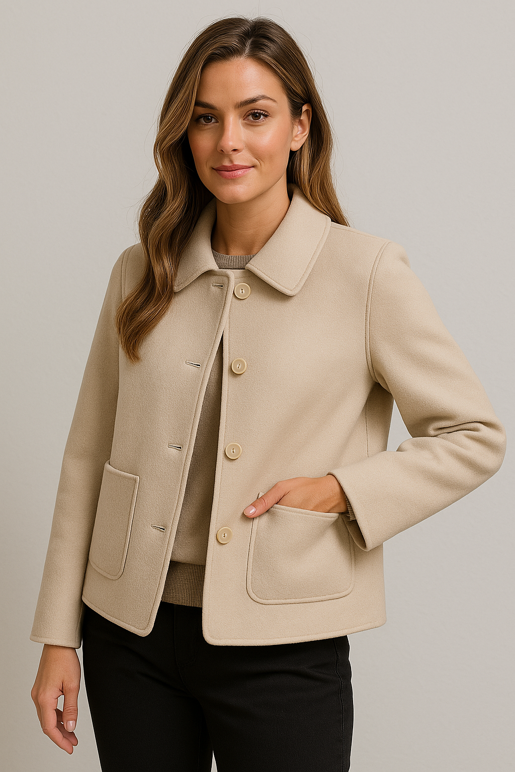 Alina | Damen Winter Wollmantel mit Lockerer Passform - Elle Zürich