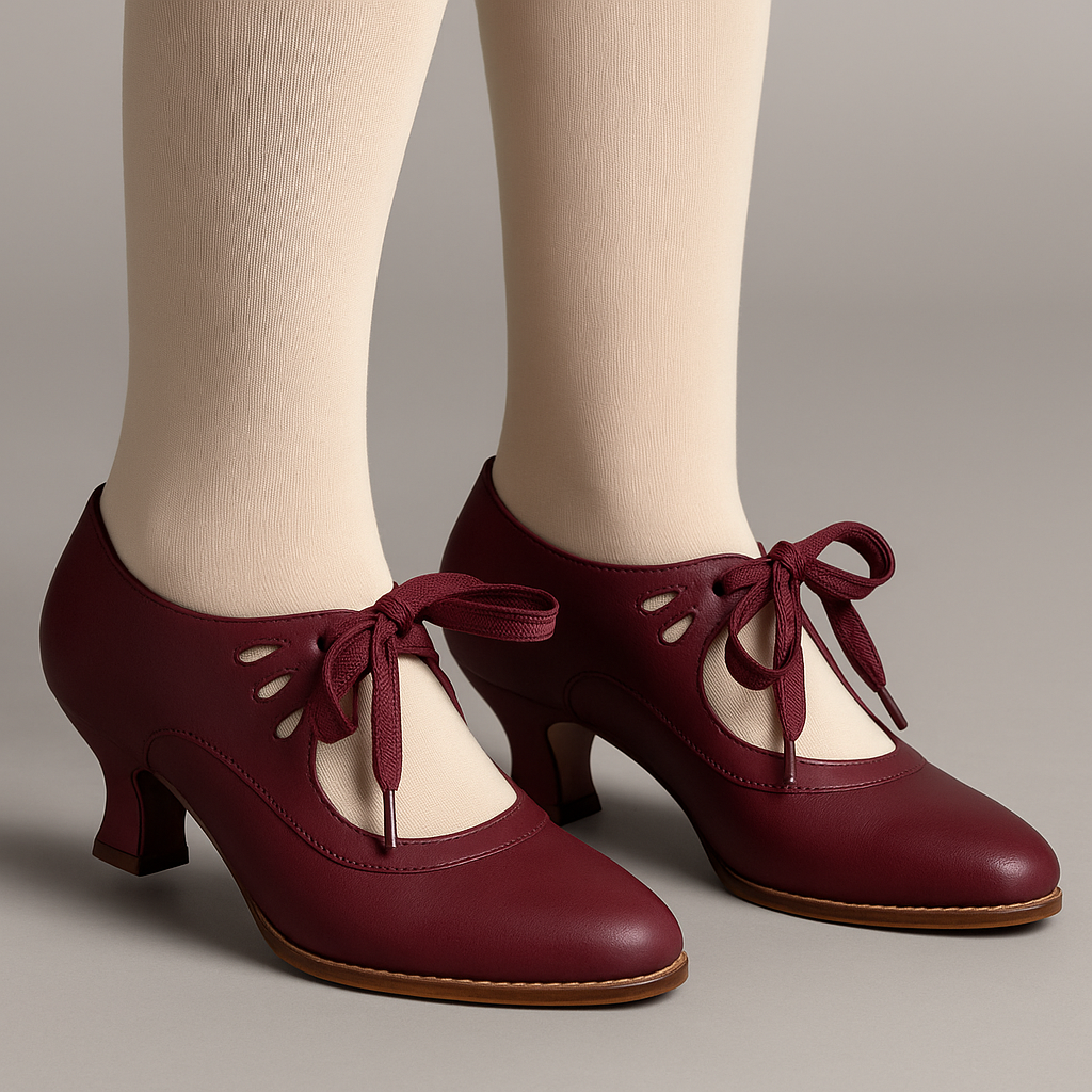 Jessica | Damen Vintage Inspiriert Niedrige Absatz Oxford Schuhe - Elle Zürich