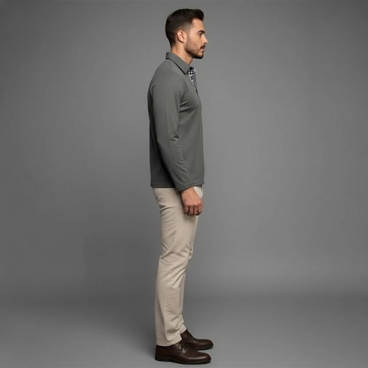 Lutz | Herren Winter Langarm Poloshirt