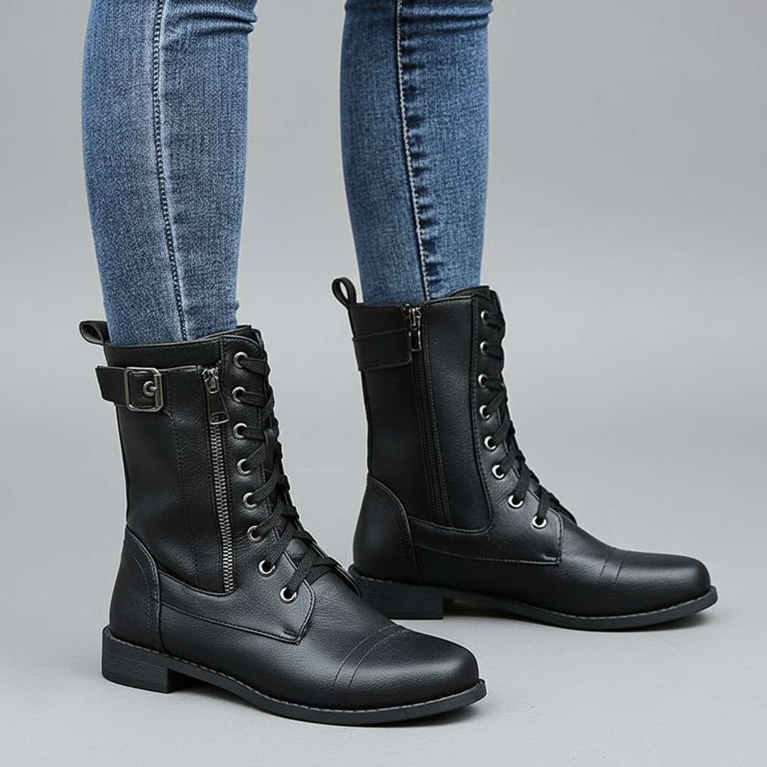 Birgit | Damen Orthopädische Stiefeletten Mit Seitlichem Reißverschluss