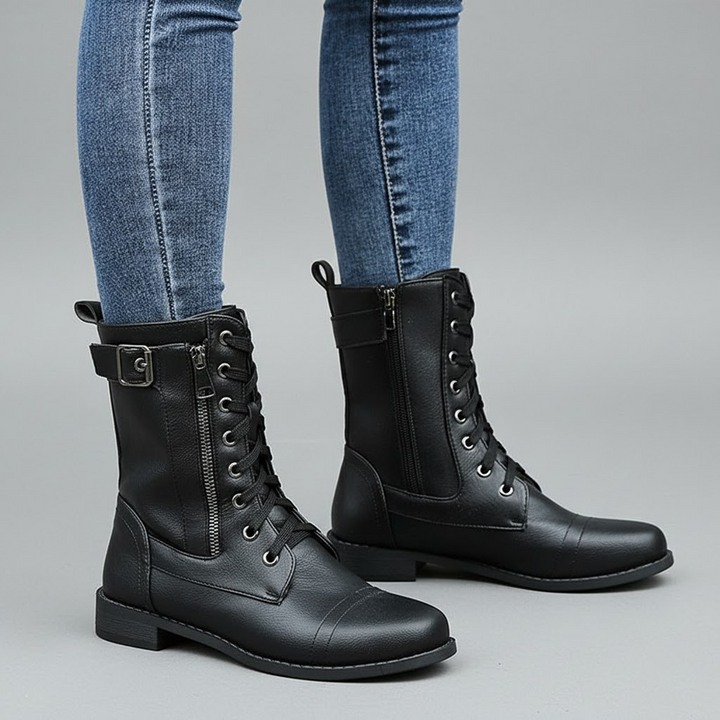 Birgit | Damen Orthopädische Stiefeletten Mit Seitlichem Reißverschluss