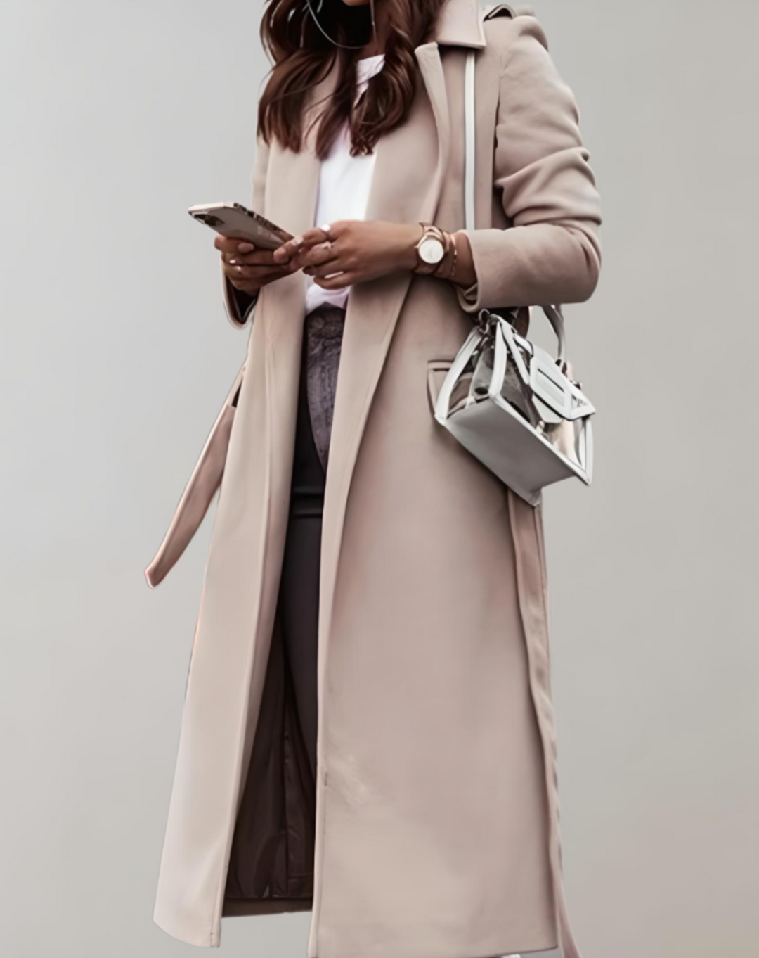 Laura | Damen Winter-Langmantel mit Gürtel - Elle Zürich