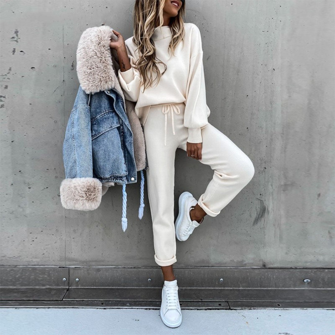 Julia | Damen Trainingsanzug Set Oversized Pullover & Slim Joggerhose - Elle Zürich