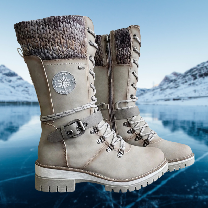 Daniela | Damen Schnürstiefel für den Winter mit Seitenreißverschluss - Elle Zürich