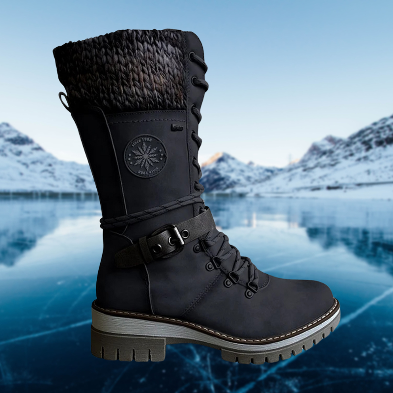 Daniela | Damen Schnürstiefel für den Winter mit Seitenreißverschluss - Elle Zürich