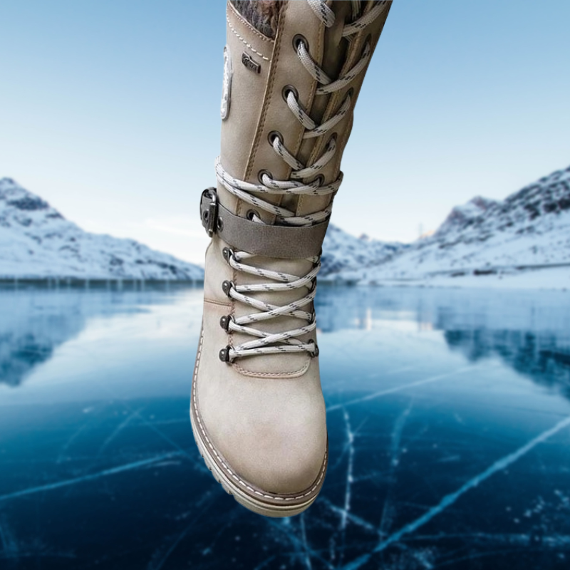 Daniela | Damen Schnürstiefel für den Winter mit Seitenreißverschluss - Elle Zürich