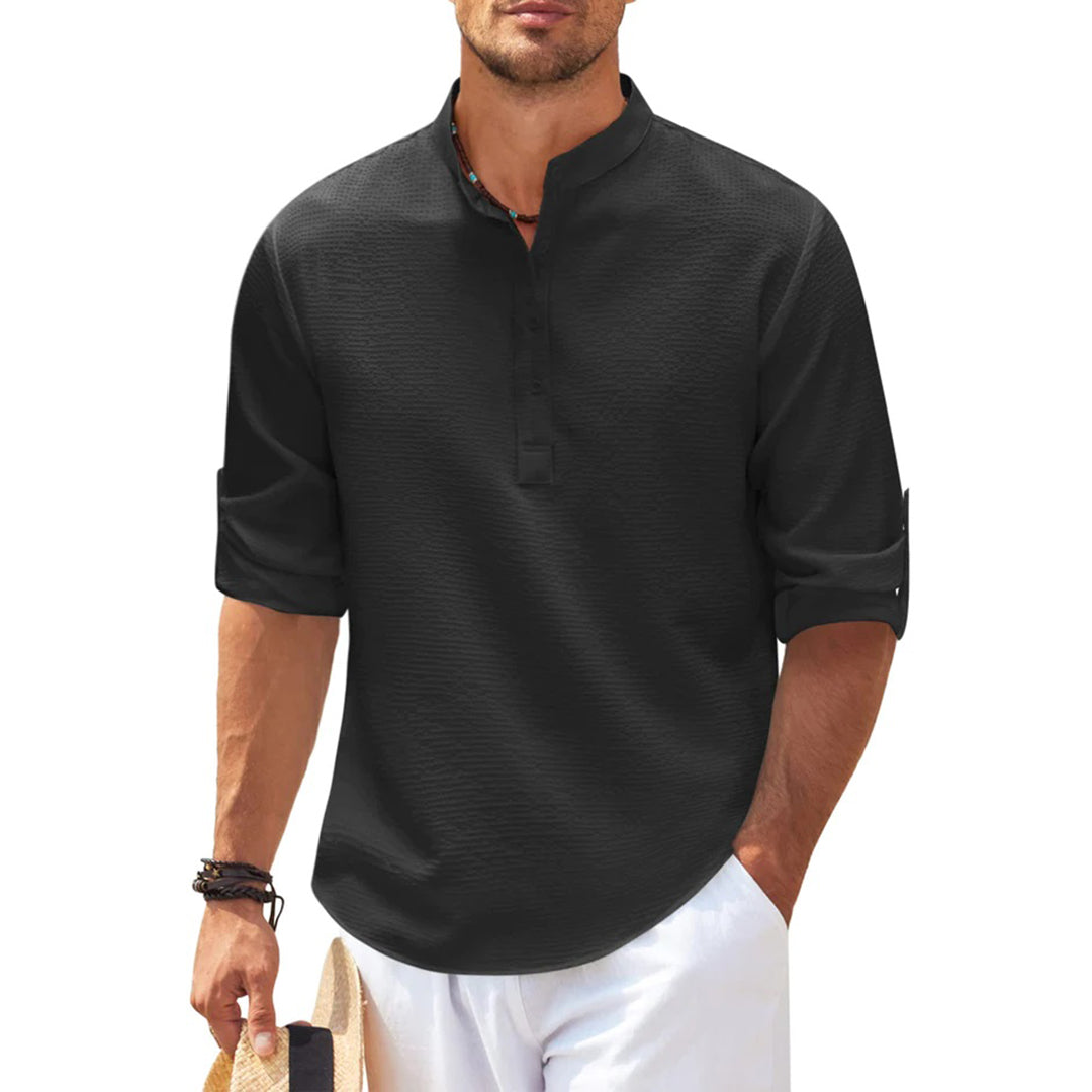 Jan | Lässiges Henley-Shirt Mit Ärmeln Für Männer - Elle Zürich