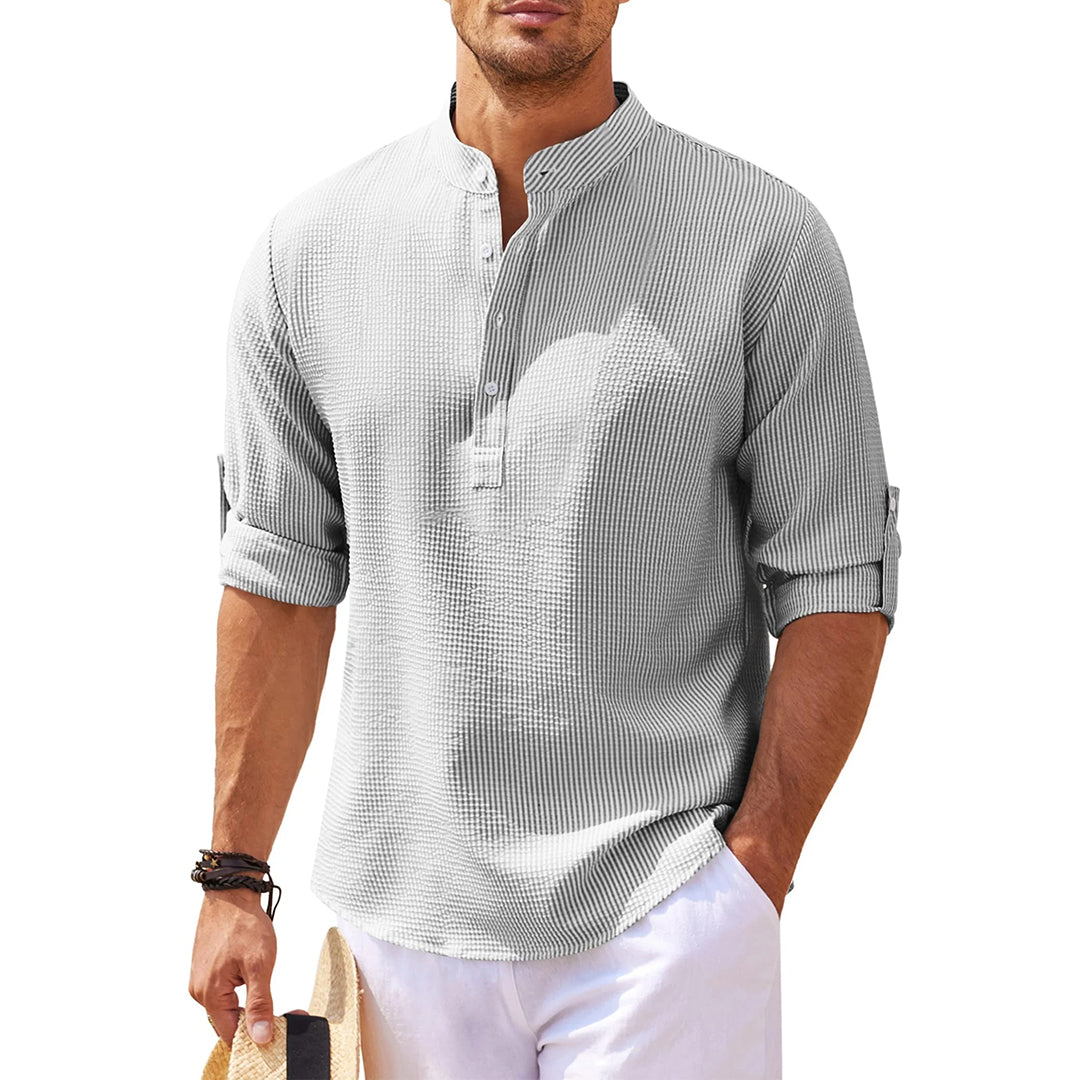 Jan | Lässiges Henley-Shirt Mit Ärmeln Für Männer - Elle Zürich