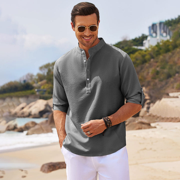 Jan | Lässiges Henley-Shirt Mit Ärmeln Für Männer - Elle Zürich