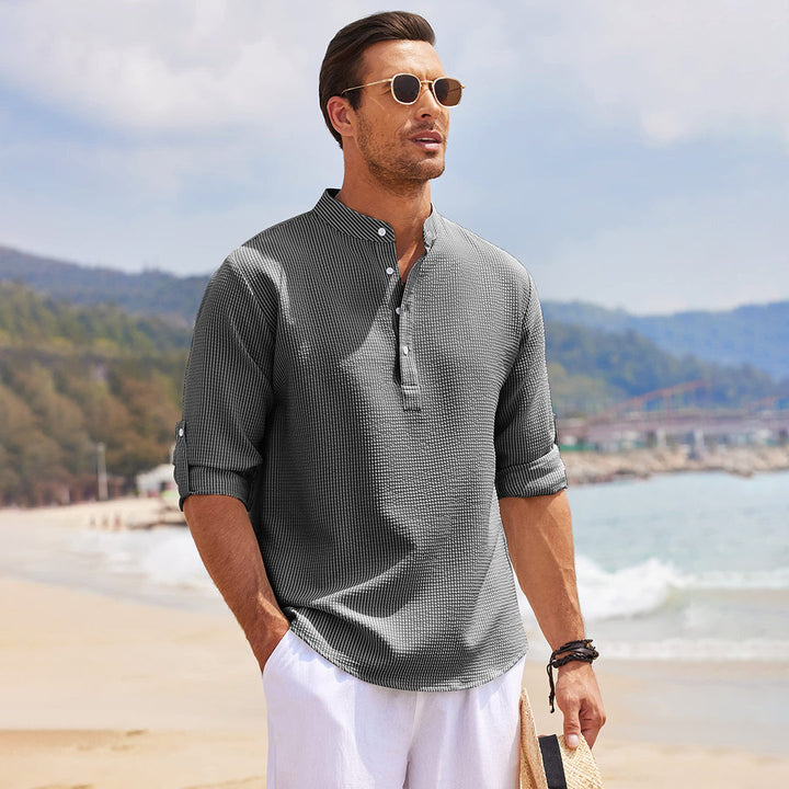 Jan | Lässiges Henley-Shirt Mit Ärmeln Für Männer - Elle Zürich