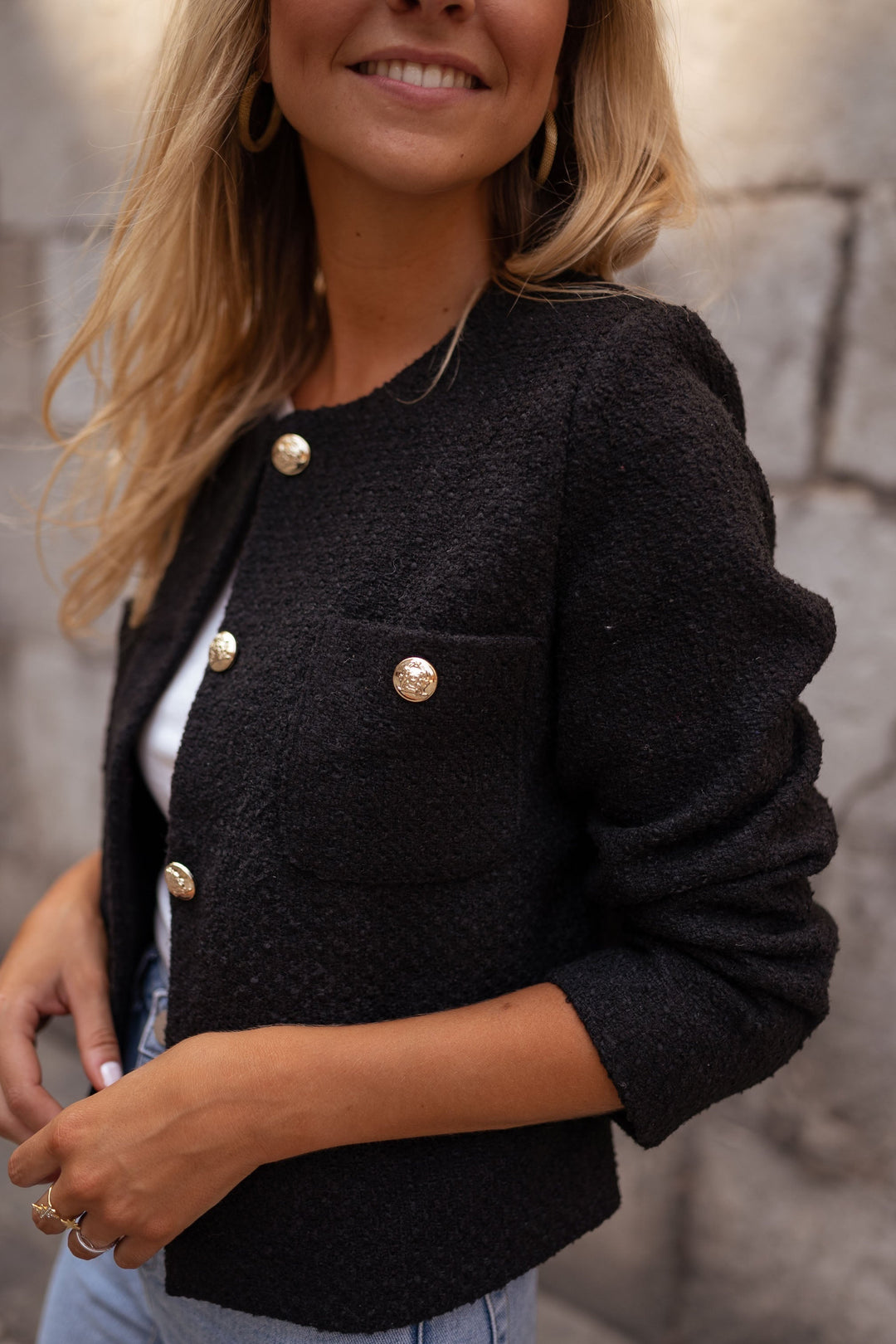 Ursula | Frauen Herbstjacke mit Knöpfen und eleganter Passform - Elle Zürich