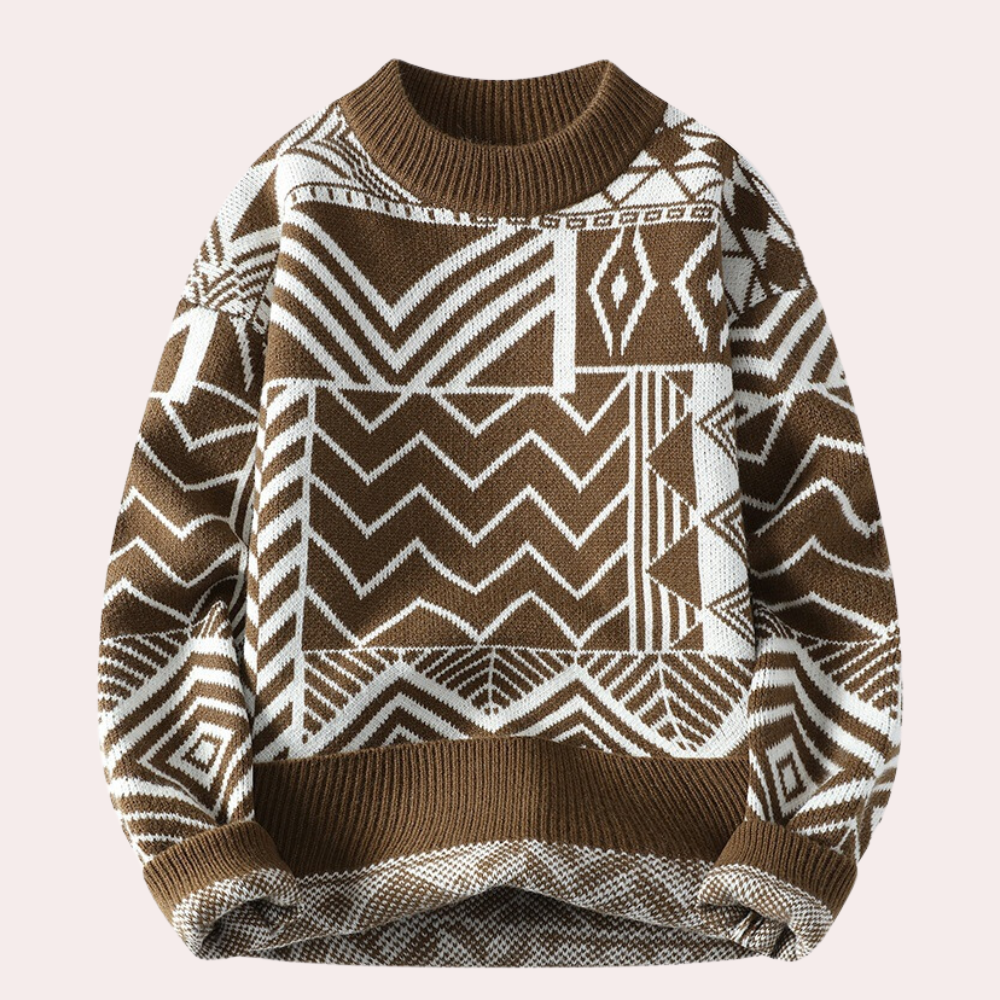 Florian | Herren Winterpullover mit geometrischem Muster - Elle Zürich