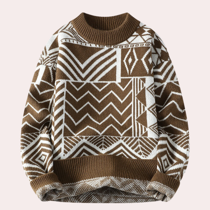 Florian | Herren Winterpullover mit geometrischem Muster - Elle Zürich