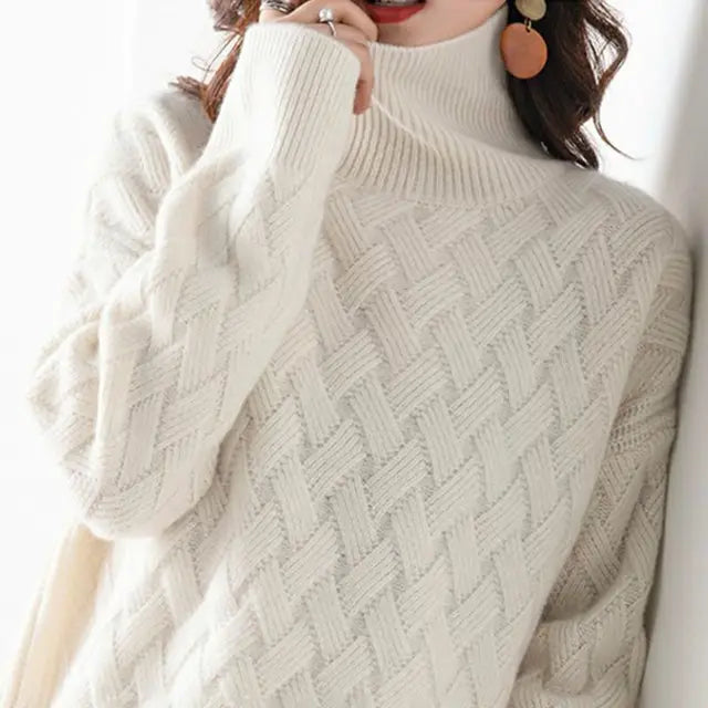 Angela | Damen Strickpullover mit lockerem Schnitt - Elle Zürich