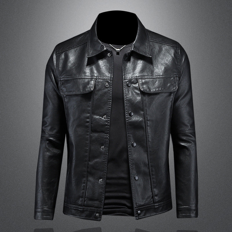 Anton | Herren Tan Lederjacke Stilvolle Slim Fit Biker- und Freizeitjacke - Elle Zürich