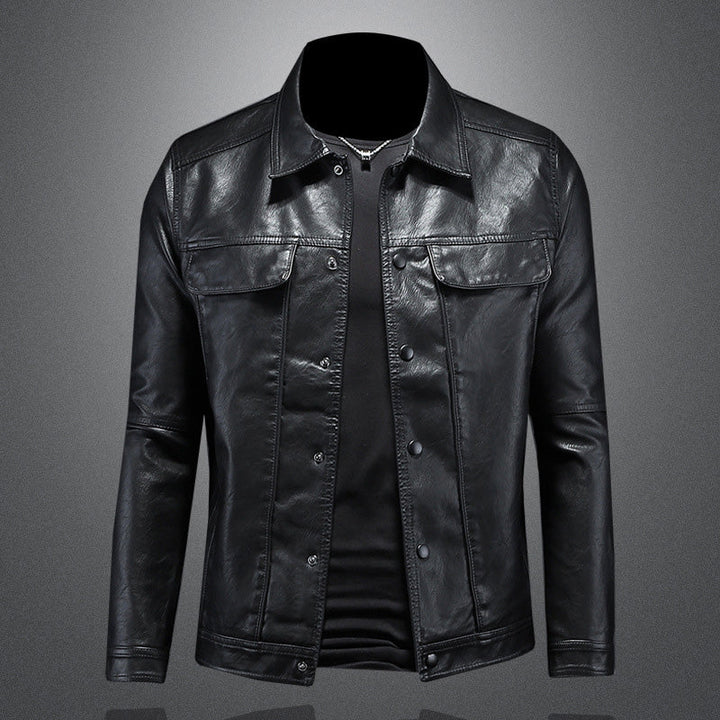 Anton | Herren Tan Lederjacke Stilvolle Slim Fit Biker- und Freizeitjacke - Elle Zürich