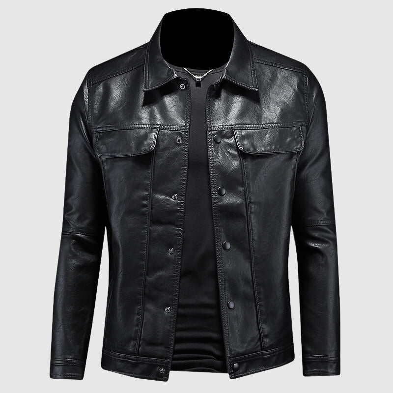 Anton | Herren Tan Lederjacke Stilvolle Slim Fit Biker- und Freizeitjacke - Elle Zürich