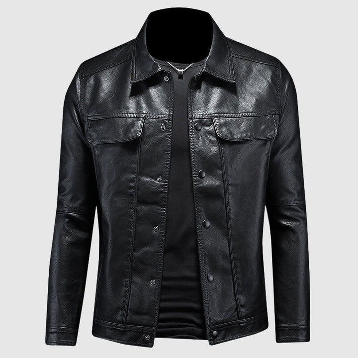Anton | Herren Tan Lederjacke Stilvolle Slim Fit Biker- und Freizeitjacke - Elle Zürich