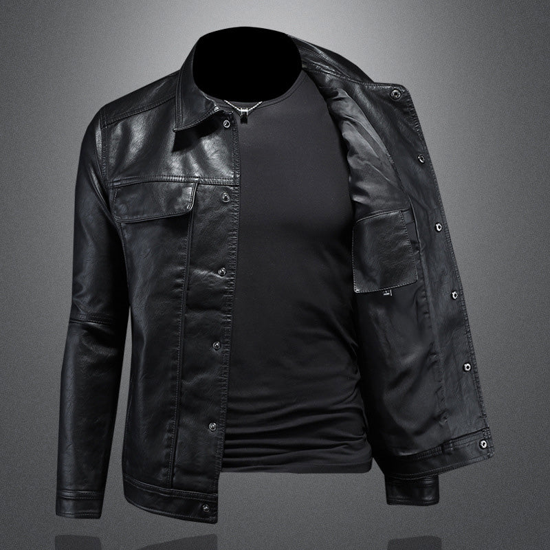 Anton | Herren Tan Lederjacke Stilvolle Slim Fit Biker- und Freizeitjacke - Elle Zürich