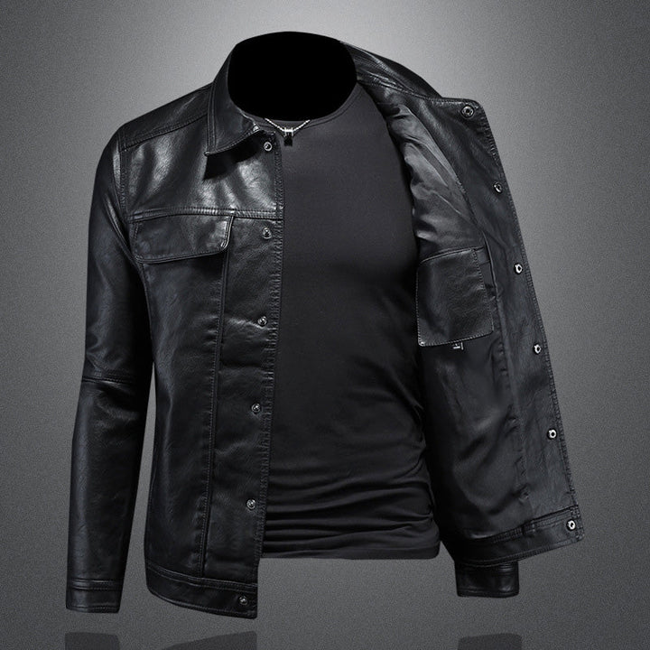 Anton | Herren Tan Lederjacke Stilvolle Slim Fit Biker- und Freizeitjacke - Elle Zürich