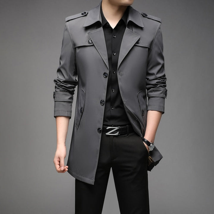 Emil | Herren Slim-Fit Trenchcoat mit Stilvollen Knöpfen