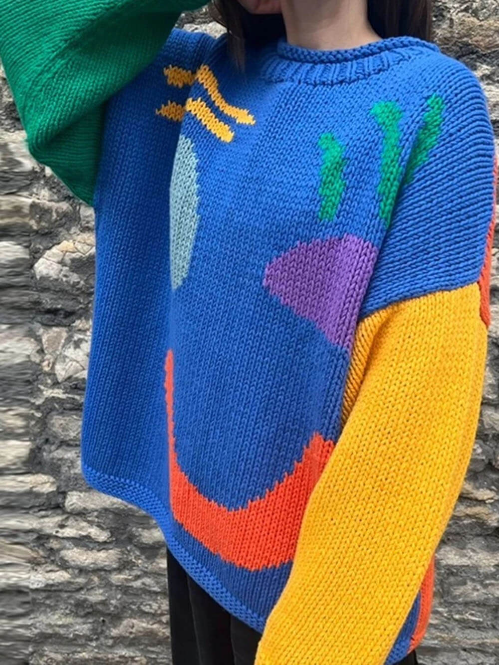 Andrea | Damen Winter Casual Pullover mit Smile-Print - Elle Zürich