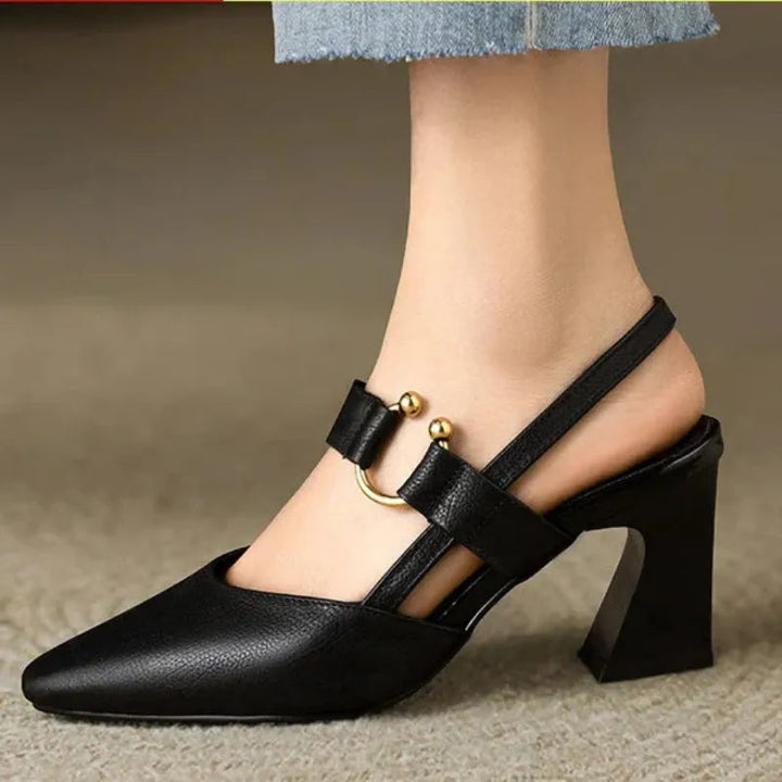 Kerstin | Damen Pumps mit Blockabsatz und Eleganten Riemen - Elle Zürich