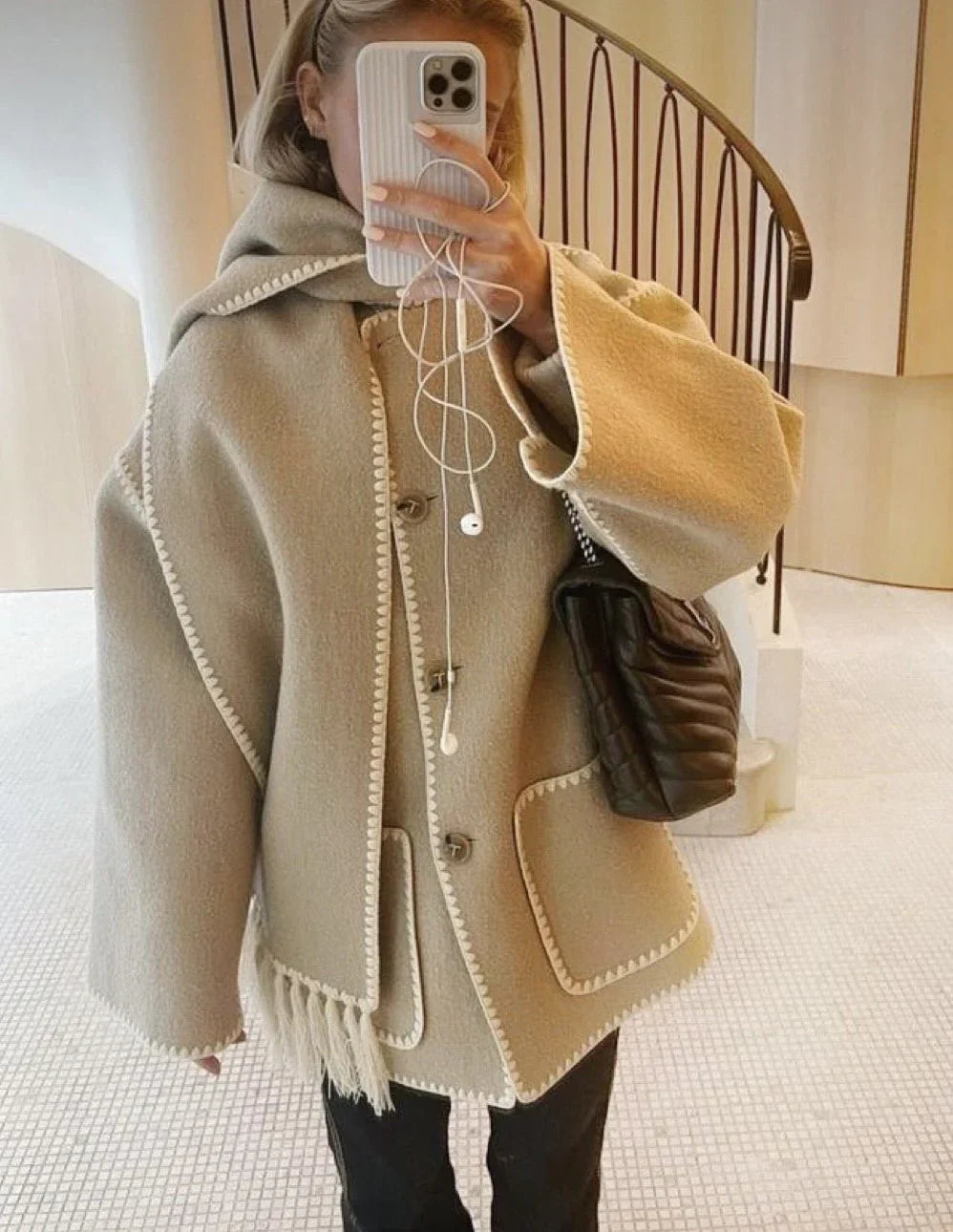 Victoria | Damen Gemütlicher Winter Oversized Mantel - Elle Zürich