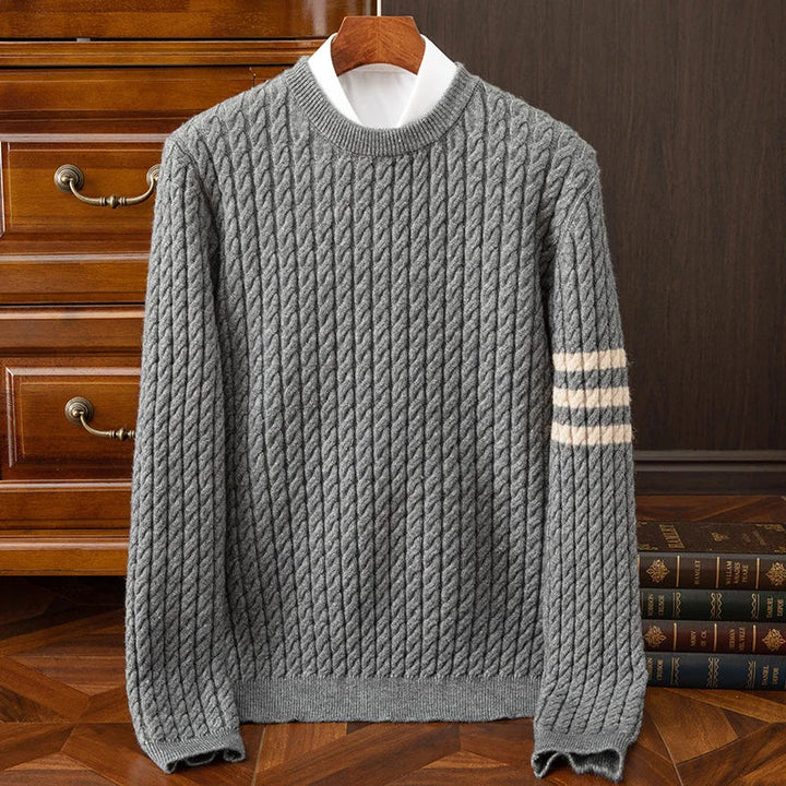 Werner | Herren Freizeit Winterpullover mit gestreiften Ärmeln - Elle Zürich
