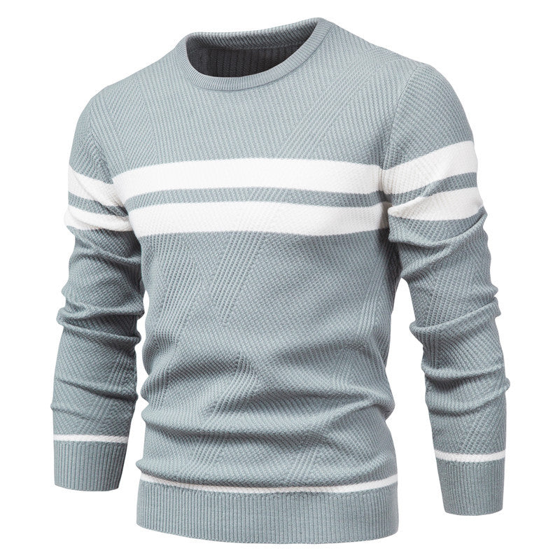 Roland | Stylischer Herren-Streifenpullover mit Rundhalsausschnitt - Elle Zürich