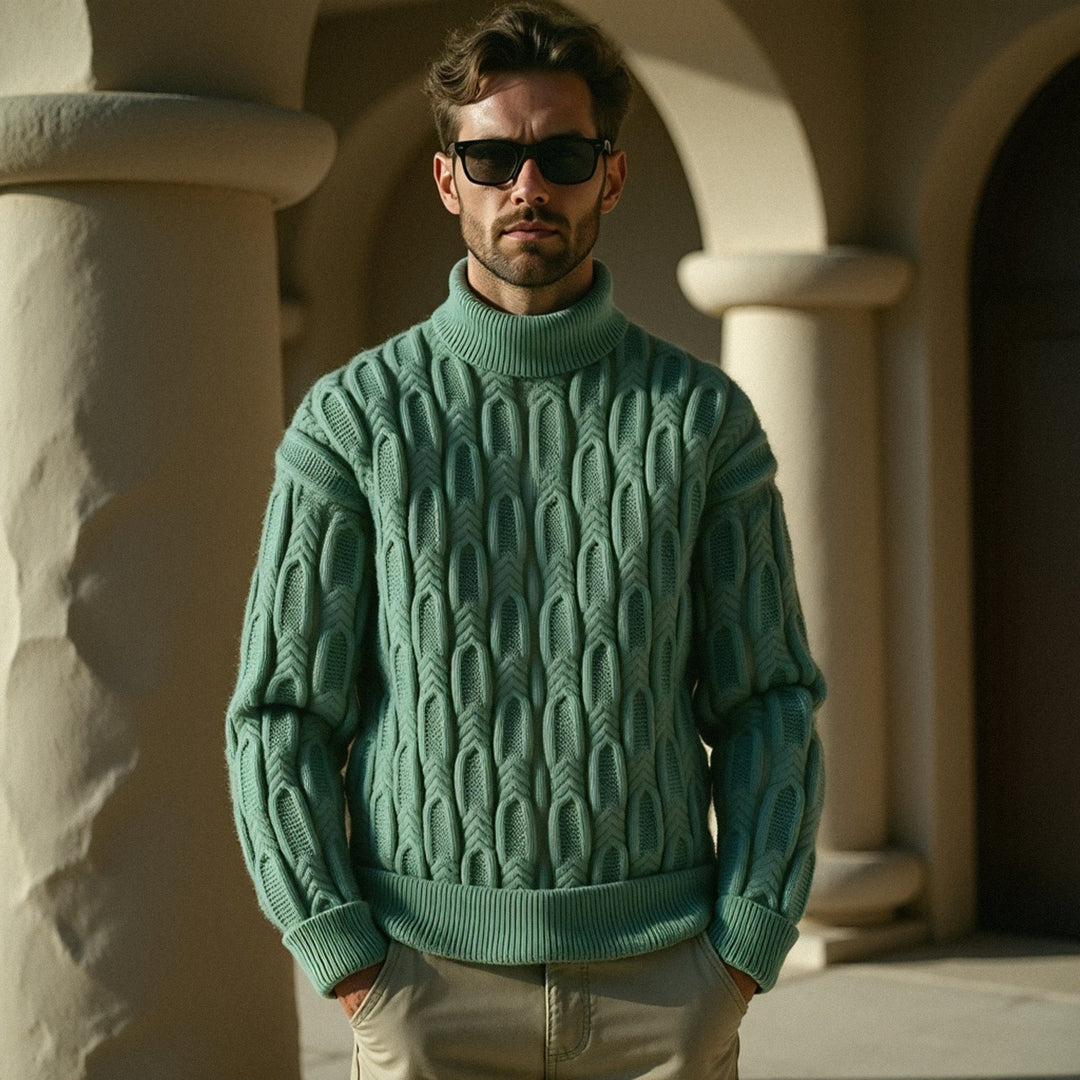 Stefan | Herren Kuscheliger Zopfmuster Pullover für Winterkomfort - Elle Zürich