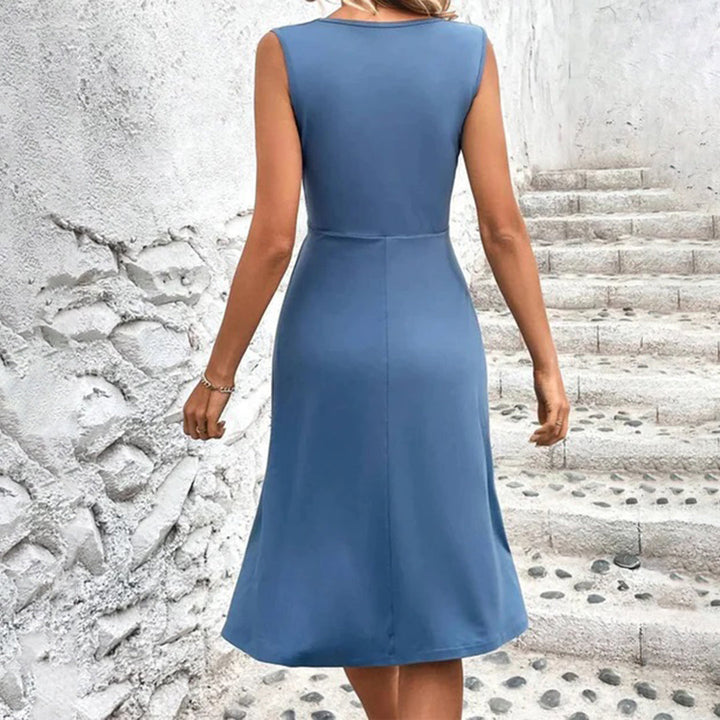 Natalie | Stilvolles Ärmelloses Wickelkleid - Elle Zürich