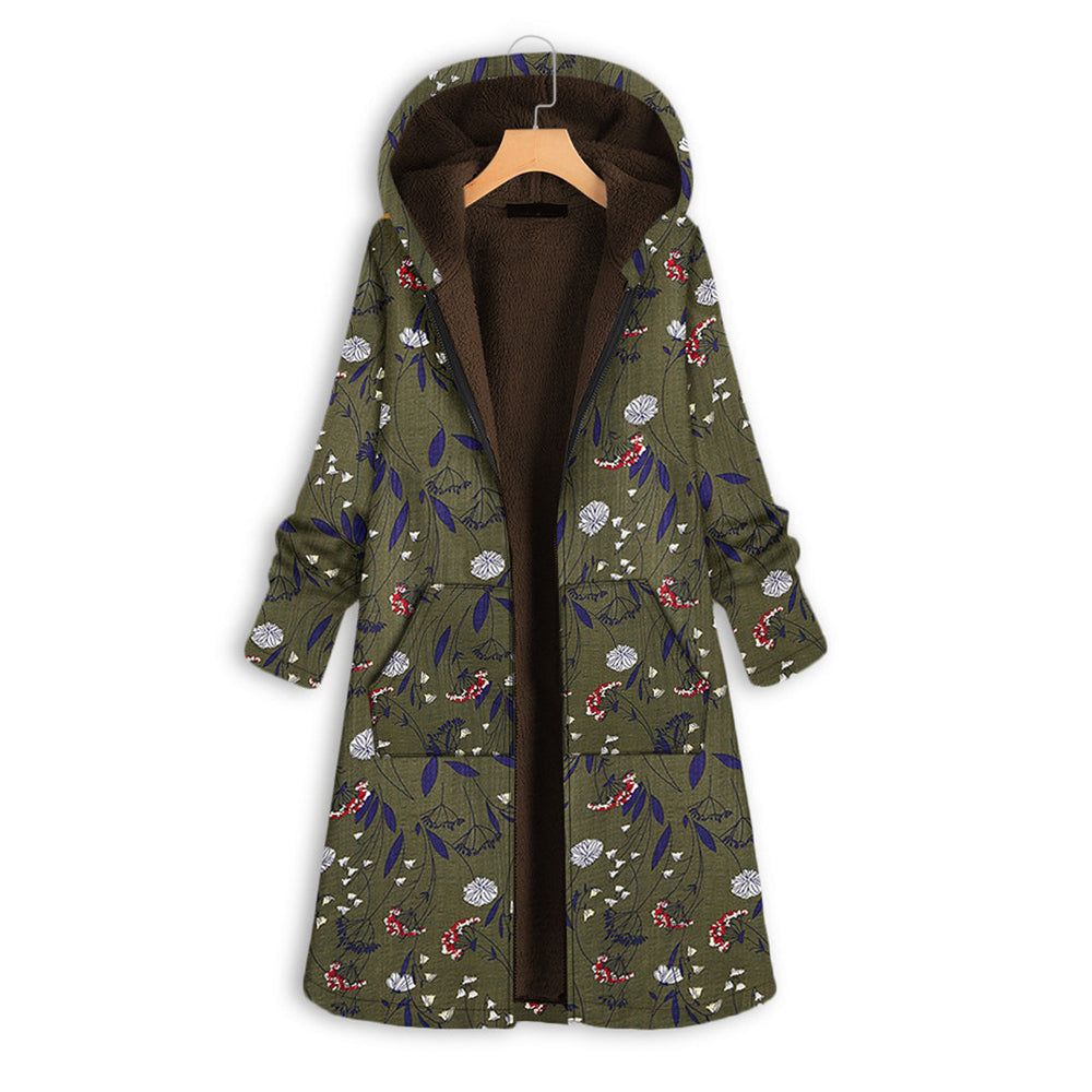 Anna | Damen Blumen Kapuzenjacke mit Innenfutter - Elle Zürich