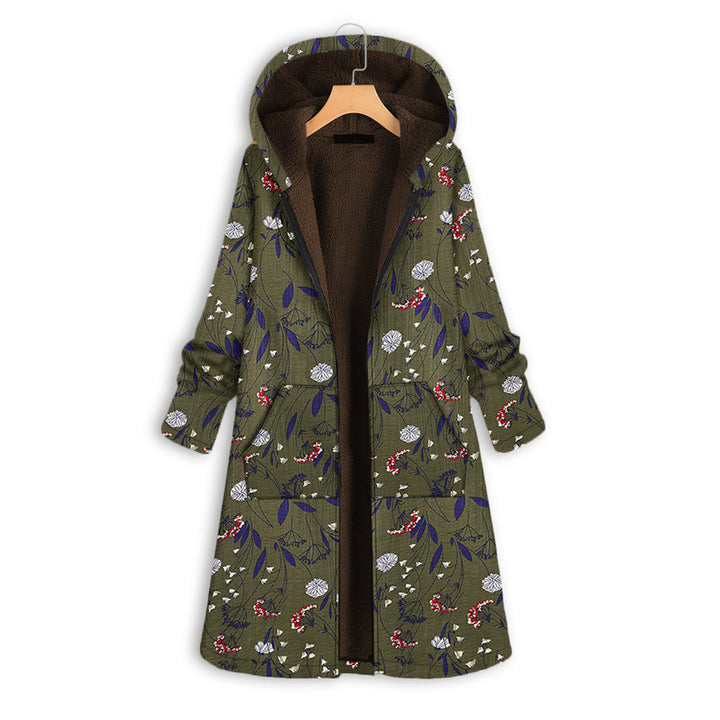Anna | Damen Blumen Kapuzenjacke mit Innenfutter - Elle Zürich