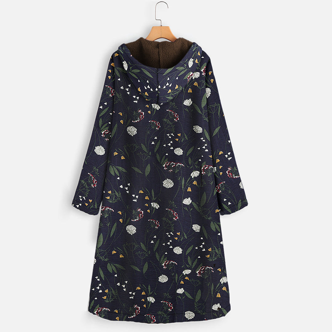 Anna | Damen Blumen Kapuzenjacke mit Innenfutter - Elle Zürich