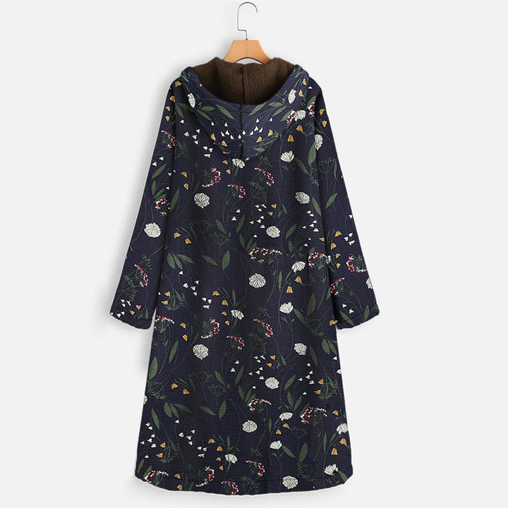 Anna | Damen Blumen Kapuzenjacke mit Innenfutter - Elle Zürich