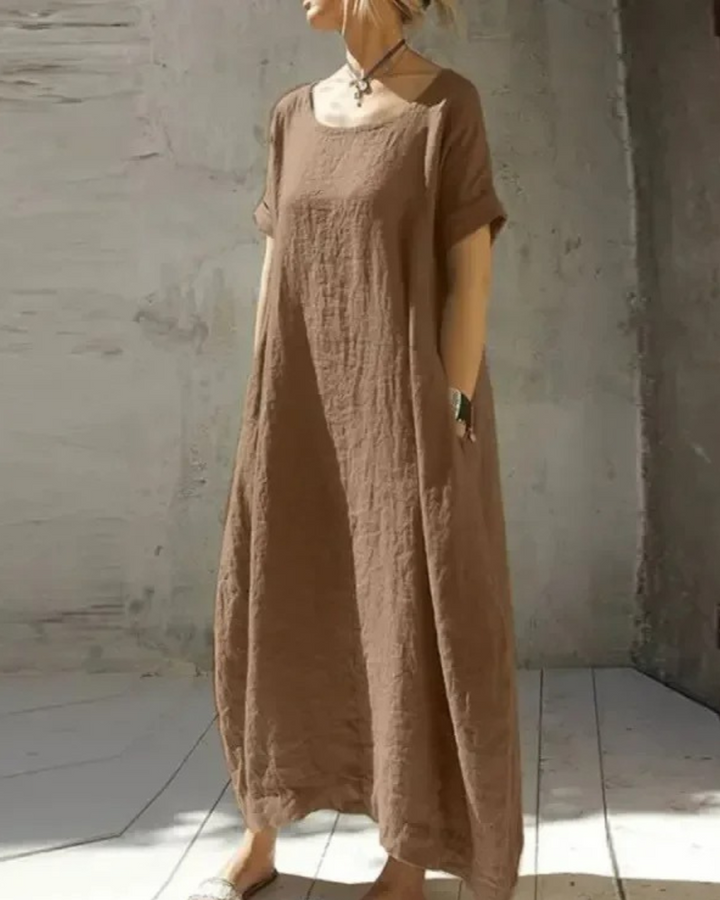 Lara | Weites Damenkleid mit Taschen - Elle Zürich
