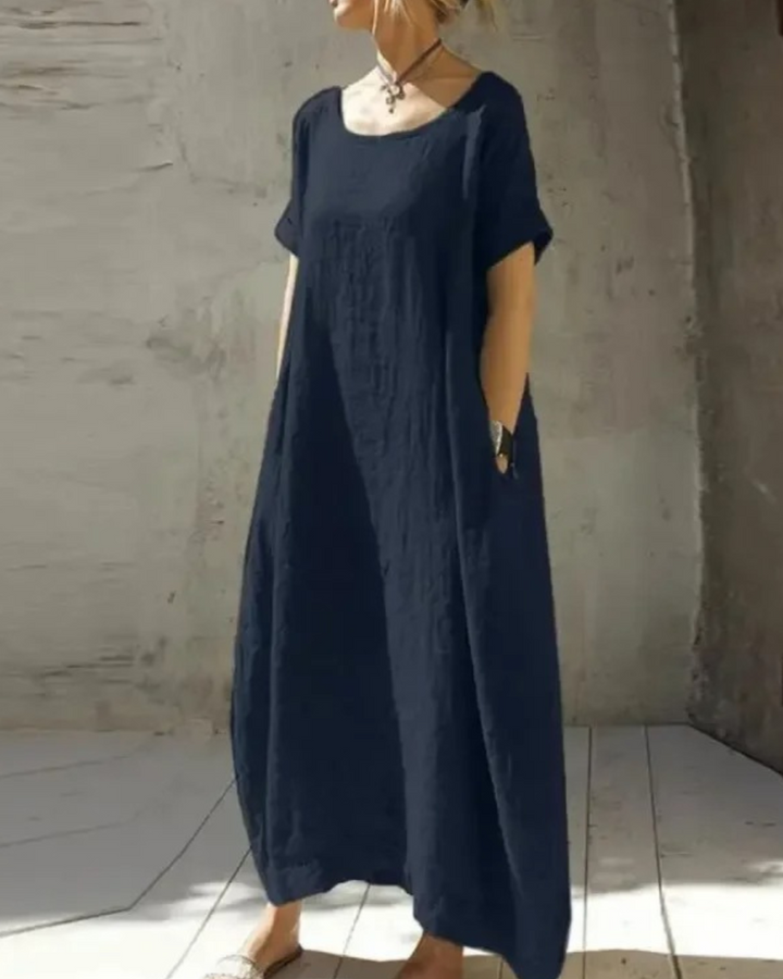 Lara | Weites Damenkleid mit Taschen - Elle Zürich