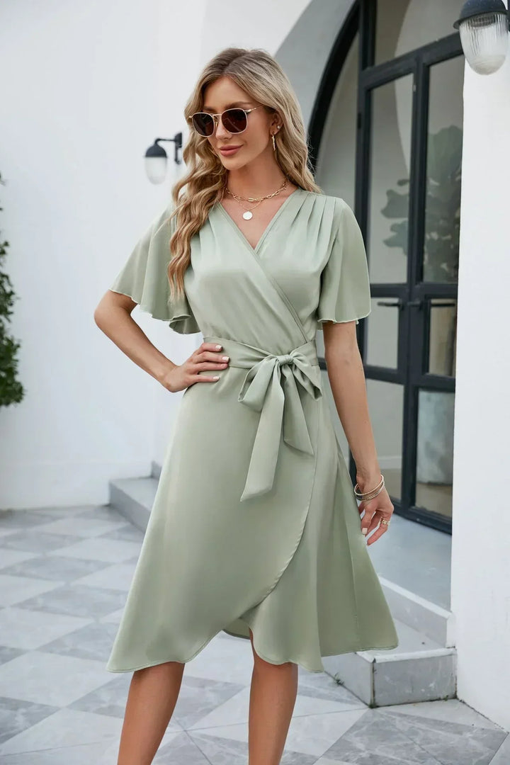 Andrea | Elegantes Wickel-Sommerkleid - Elle Zürich
