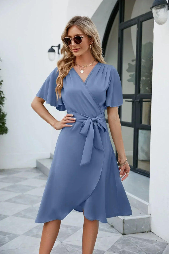 Andrea | Elegantes Wickel-Sommerkleid - Elle Zürich