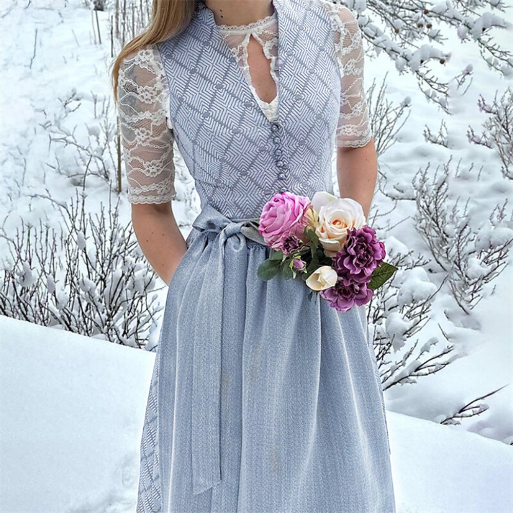 Edith | Verziertes Oktoberfest Mididirndlkleid - Elle Zürich